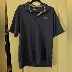 THREE POLOS Under Armour Navy Blue, Gray, and Black all size L